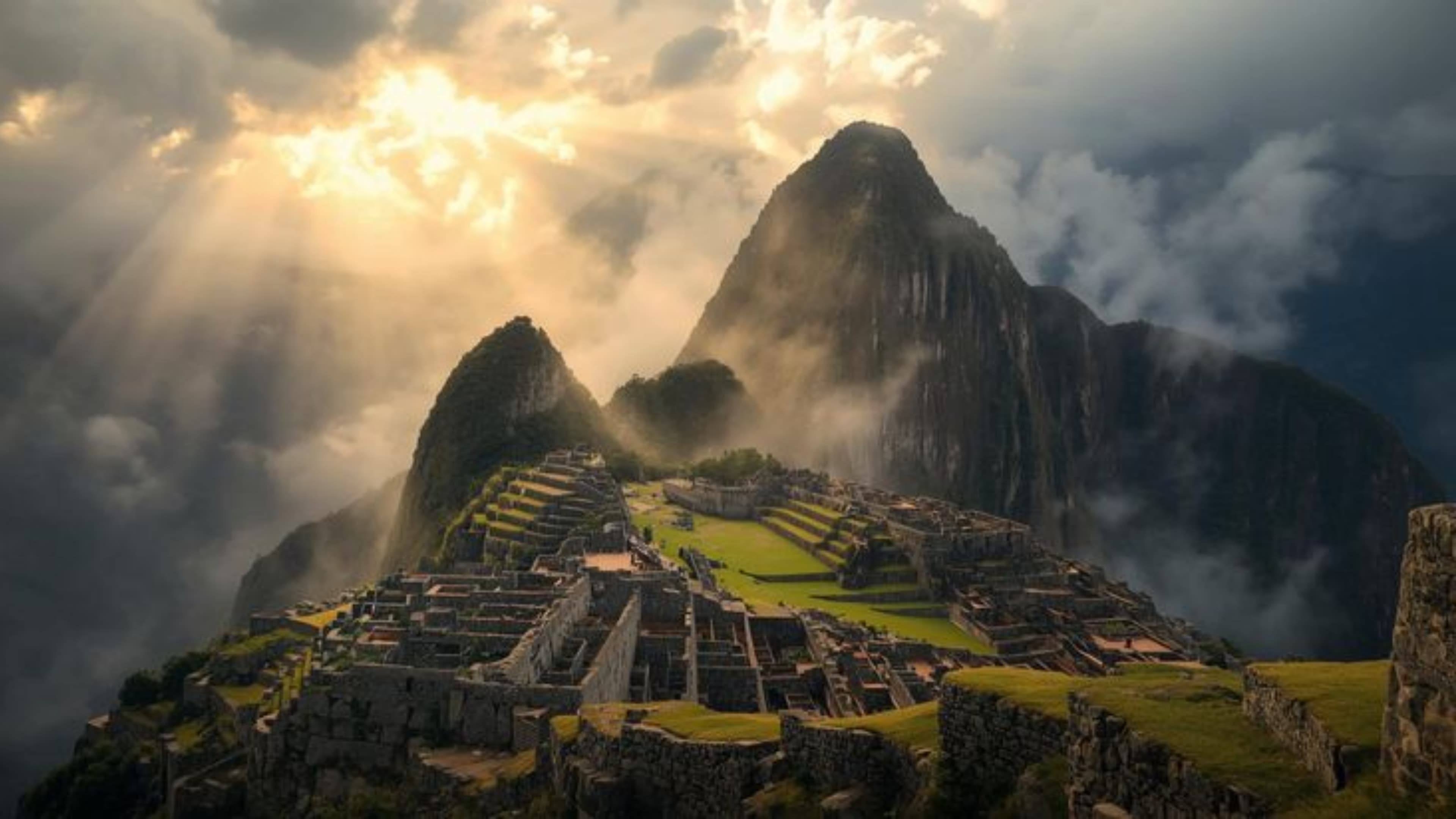 Ciudadela de Machu Picchu entre nubes y montañas andinas, Perú — ticket incluido en el paquete desde Chile